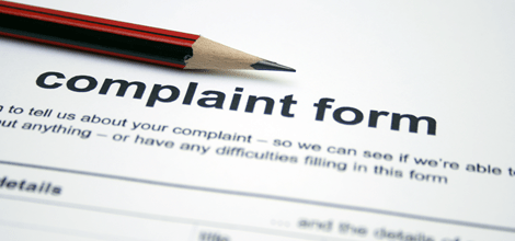 Image of a complaint form